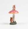 PADDENSTOEL M/EEKHOORNS 8.5X8.5X16 CM - POLYESTER