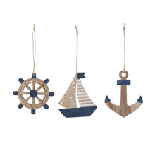 Houten hangers 6 stuks 3 assortie 9/10cm