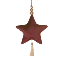 Hanger Star Velvet 22x5x22cm Burgundy