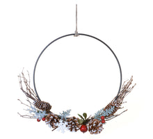 Wreath Pinecone Snowflake Metal Ø35x5cm Multicolour