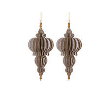 Hanger Paper Calabash in Box 14x7x17cm Grey/Gold