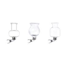 Vase w/Clip 3pcs in Box D4 H7cm Clear assorted