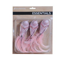 Glitter Birds on Clip 24x4cm p.blister Light Pink (3pcs)