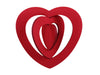 pm. 1 foam 3-D heart/hanging red 30 cm