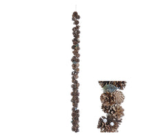 Garland Pinecone White Berry 8x120cm White/Gold