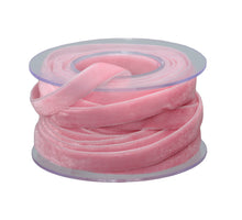 pc. roll velvet ribbon (1 cm) l. pink 8 meter