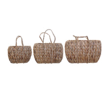 S/3 Basket Water Hyacinth 38x25x31cm Natural