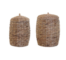 S/2 Basket Water Hyacinth D40 H56cm Natural