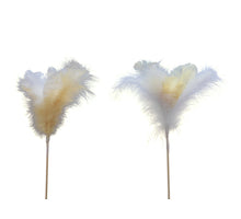 pb. 8 feathers/stick yellow 12 cm