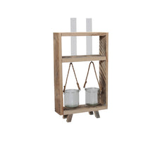 pc. 1 wooden frame w/glass (2) natural 27.5x8x44cm