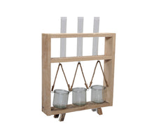 pc. 1 wooden frame w/glass (3) natural 38.5x8x44cm