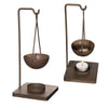 Abeki metal fragrance burner, dark brown, 10x10x23 cm