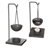 Abeki metal fragrance burner, matt black, 10x10x23 cm