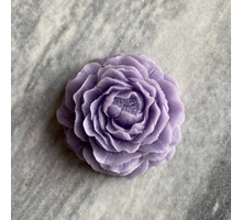 Roos amberblok deluxe 8x8x3,5cm - lavendel