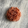 Rose amber block deluxe 8x8x3.5cm - amber