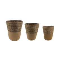 S/3 Pot Jardim w/Plastic D30 H35cm Beige