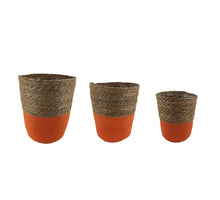 S/3 Pot Jardim w/Plastic D30 H35cm Orange