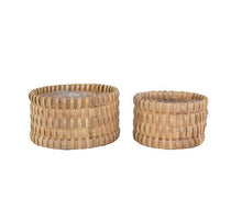 S/2 Basket Envira Round w/Plastic D23 H12cm Natural