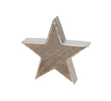 Star mango wood 15x3.5x15cm Natural/Gold