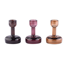 Candle Holder Deseronto Glass 3 assorted D7 H10cm