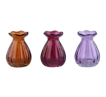Vase Toronto Glass 3 assorted D7 H9cm