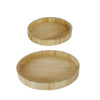 S/2 Tray Grand Forks Wood D48 H6cm  Natural