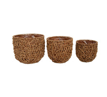 S/3 Pot Georgina D31 H27cm Brown