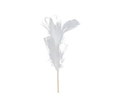 pb. 12 goose feathers/stick white 72 cm