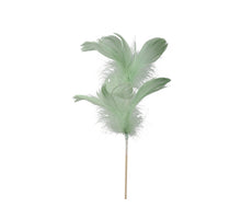 pb. 12 goose feathers/stick green 72 cm