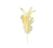 pb. 12 goose feathers/stick yellow 72 cm