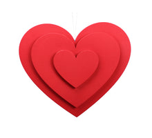 pm. 1 3-double foam heart/hanging red 50x50 cm