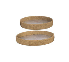 S/2 Tray Tortuguero Ø34/39 H6cm Natural