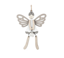 pm. 4 wooden fairies/hanging white 15 cm