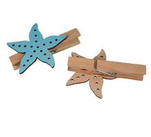 pb. 6 starfish on clip blue 5,5 cm