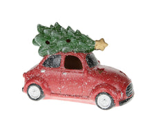 Car with light ceramic 22x10.5x15cm Red/Green