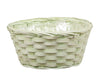 pc. bamboo basket l. Green Ø 20x9 cm