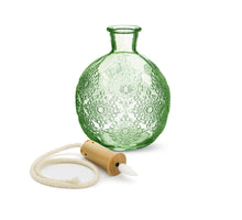 With love, giftbox Bologna fles glas + led-lont groen