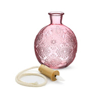 With love, giftbox Bologna fles glas + led-lont roze