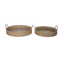 Set/2 Tray w/Acrylic Plate Chalki D38 H7cm Natural