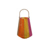 Lantaarn Nicole papiertouw met glas D25 H33cm Multikleur