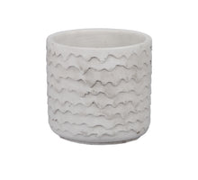 pc. 1 cement flowerpot white wash Ø 8x7cm