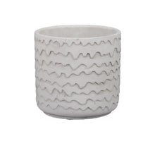 pc. 1 cement flowerpot white wash Ø 11x10,5cm