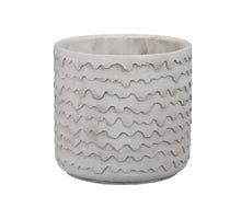 pc. 1 cement flowerpot white wash Ø 13x12,5cm