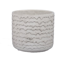 pc. 1 cement flowerpot white wash Ø 15,5x14cm