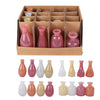 Vase glass John 16 assorted D7 H15cm
