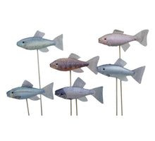 pm. 6 fabric fishes/stick 6ass. 11x6cm