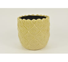 pc. 1 flower pot yellow Ø 17x16cm
