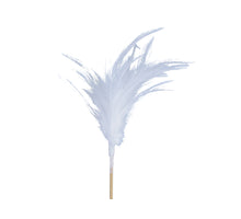 pb. 8 rooster deco feathers/stick white 35cm
