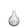 Dazzle vase marble Ø12 x h.18 white gold
