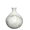 Dazzle vase marble Ø23 x h.25 white gold